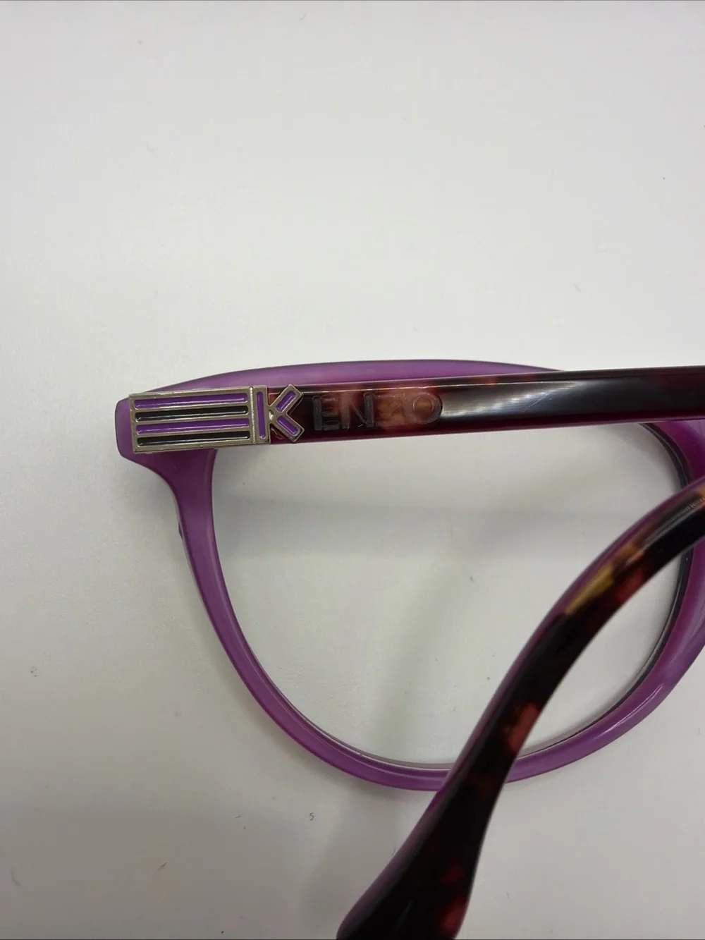 Rare Authentic Kenzo KZ 2206 C04 Violet Tortoise 54[]15-140 Glasses Frames only